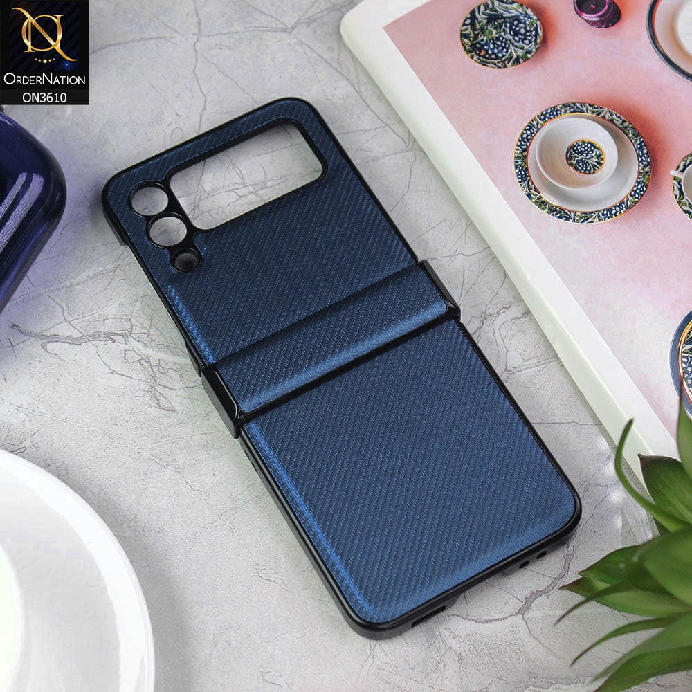 Samsung Galaxy Z Flip 3 5G Cover - Blue - All New 4D Design Shockproof Round Borders Protective Case