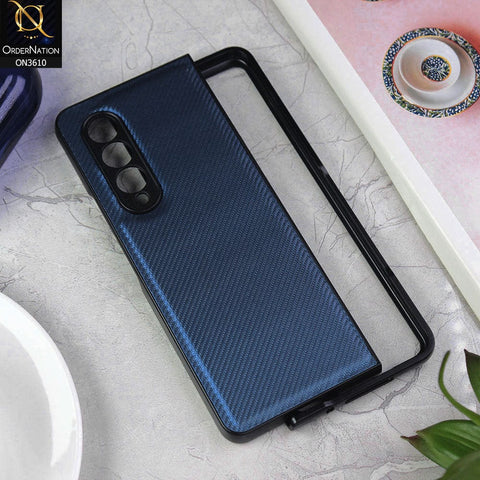 Samsung Galaxy Z Fold 3 5G Cover - Blue - All New 4D Design Shockproof Round Borders Protective Case