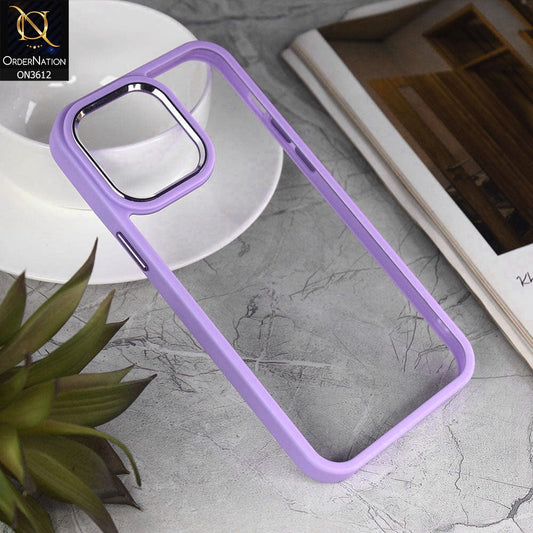 iPhone 14 Pro Cover - Light Purple - J-Case Shang Ping Series With Electroplated Camera Borders Round Borders protective Case