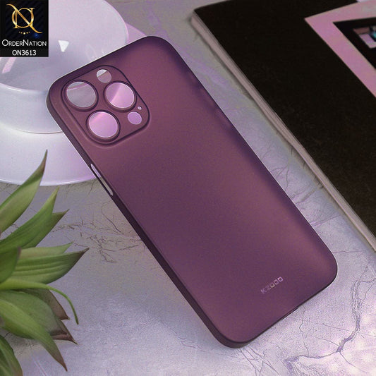 iPhone 14 Pro Cover - Purple - All New Stylish KZDOO Air Skin Series Ultra Slim Round Borders High Quality Case