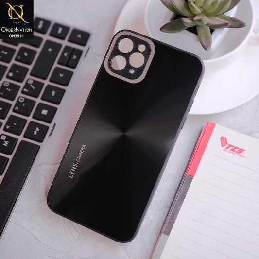 iPhone 11 Pro Max Cover - Black -  Radiant Diamond Ray Reflective Aluminum Furnish Soft Borders Cases