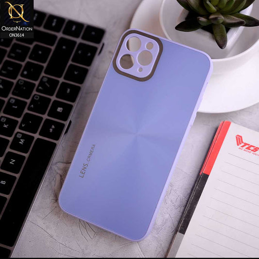 iPhone 11 Pro Max Cover - Purple -  Radiant Diamond Ray Reflective Aluminum Furnish Soft Borders Cases