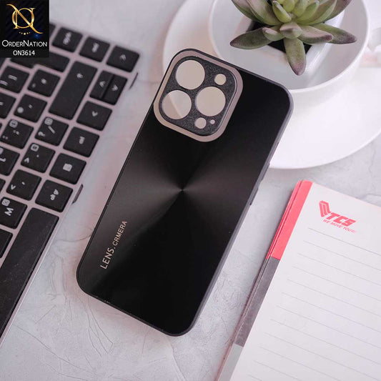 iPhone 13 Pro Max Cover - Black -  Radiant Diamond Ray Reflective Aluminum Furnish Soft Borders Cases