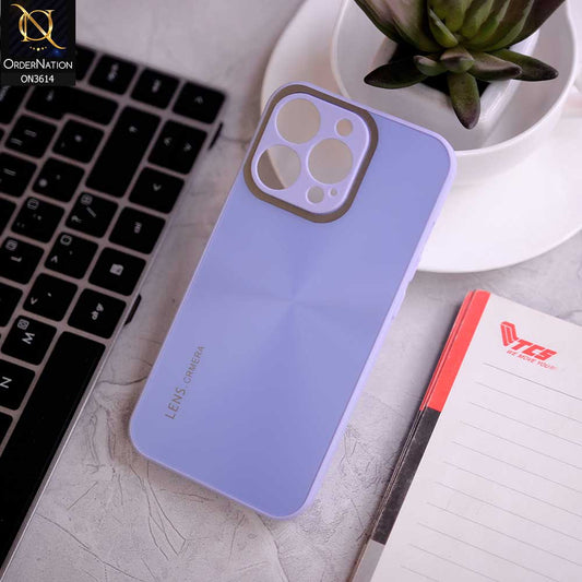 iPhone 13 Pro Max Cover - Purple -  Radiant Diamond Ray Reflective Aluminum Furnish Soft Borders Cases