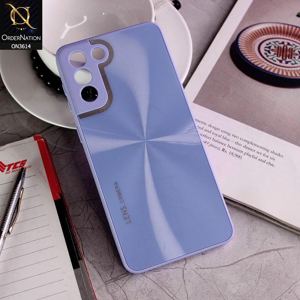 Samsung Galaxy S21 Plus 5G Cover - Purple - Radiant Diamond Ray Reflective Aluminum Furnish Soft Borders Cases