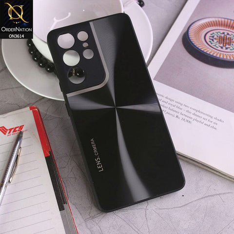 Samsung Galaxy S21 Ultra 5G Cover - Black - Radiant Diamond Ray Reflective Aluminum Furnish Soft Borders Cases