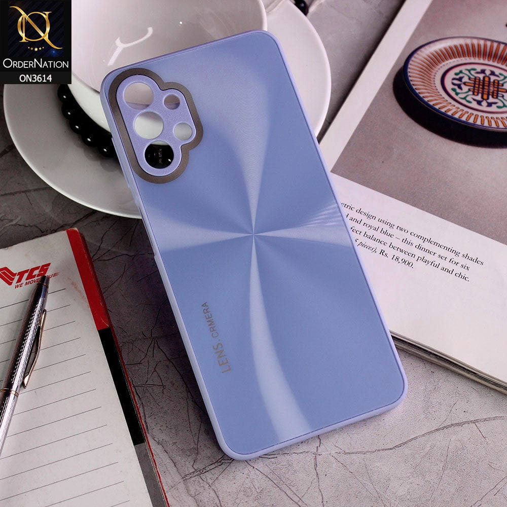 Samsung Galaxy A13 Cover - Purple - Radiant Diamond Ray Reflective Aluminum Furnish Soft Borders Cases