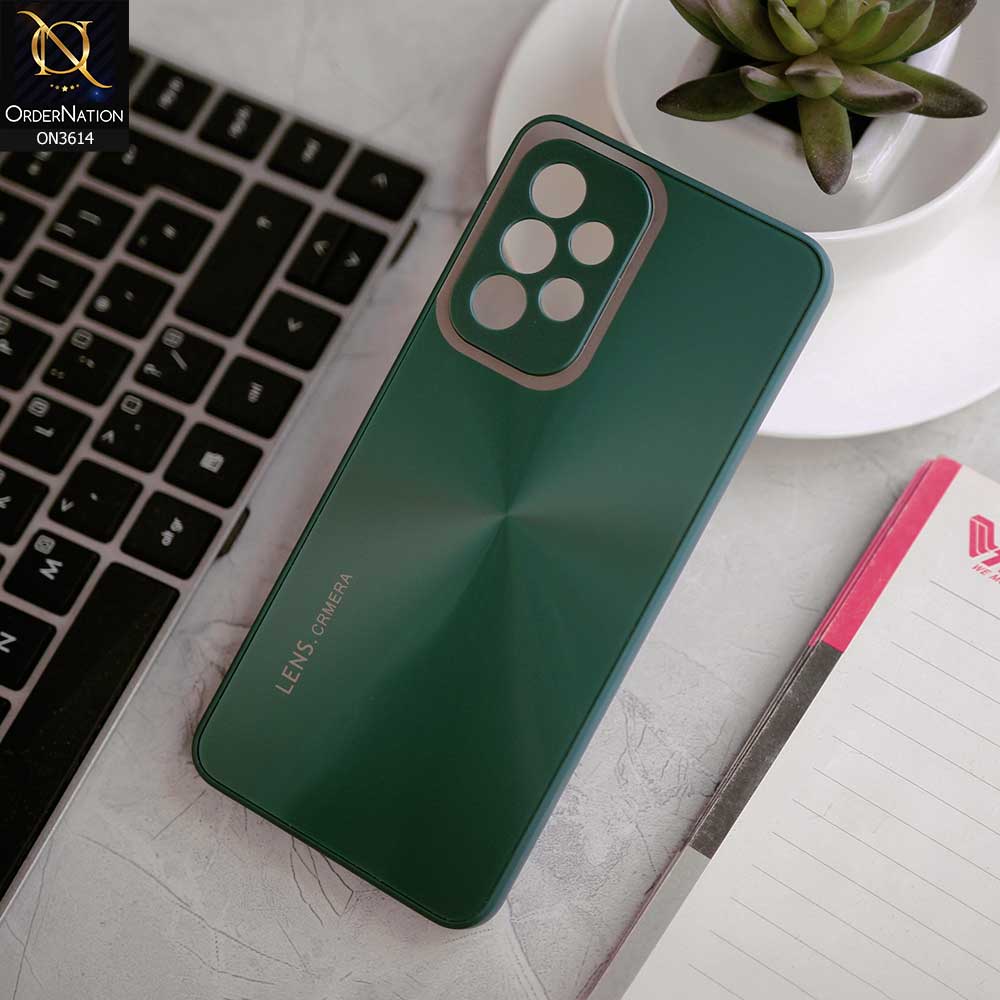 Samsung Galaxy A33 5G Cover - Green -  Radiant Diamond Ray Reflective Aluminum Furnish Soft Borders Cases