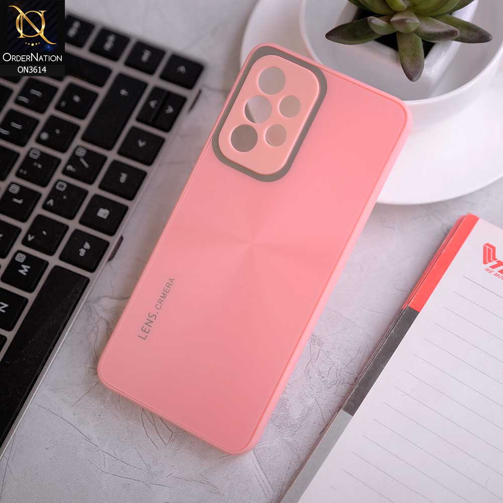 Samsung Galaxy A33 5G Cover - Pink -  Radiant Diamond Ray Reflective Aluminum Furnish Soft Borders Cases
