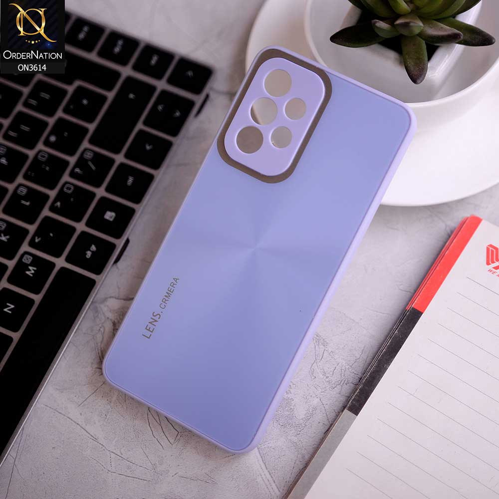 Samsung Galaxy A33 5G Cover - Purple -  Radiant Diamond Ray Reflective Aluminum Furnish Soft Borders Cases