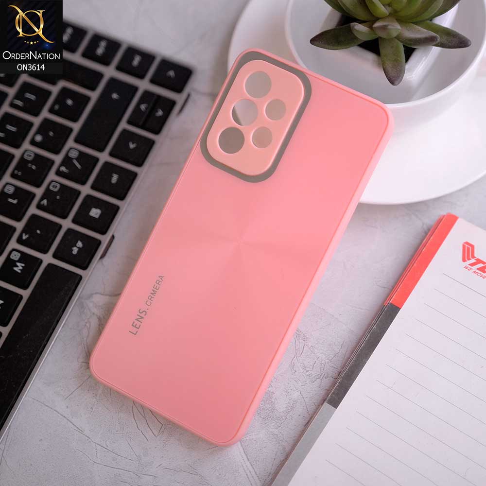 Samsung Galaxy A53 5G Cover - Pink -  Radiant Diamond Ray Reflective Aluminum Furnish Soft Borders Cases