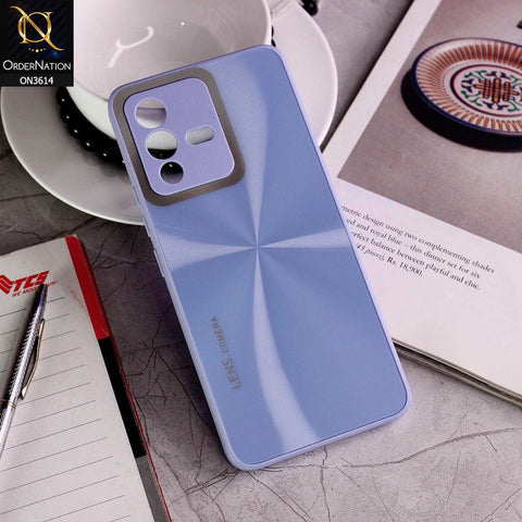 Vivo V23 5G Cover - Purple - Radiant Diamond Ray Reflective Aluminum Furnish Soft Borders Cases