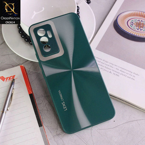 Vivo S10e Cover - Dark Green - Radiant Diamond Ray Reflective Aluminum Furnish Soft Borders Cases