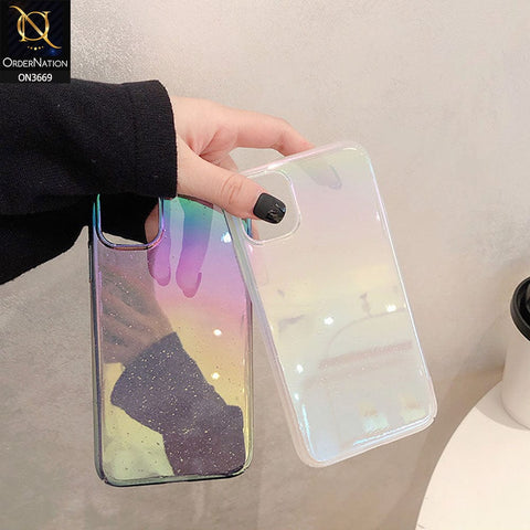 iPhone 13 Cover  - Black - Rainbow Dew Drops Ultra Thin Semi Transparent Back Hard Shell Case
