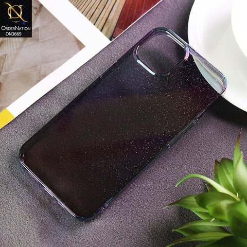 iPhone 13 Cover  - Black - Rainbow Dew Drops Ultra Thin Semi Transparent Back Hard Shell Case