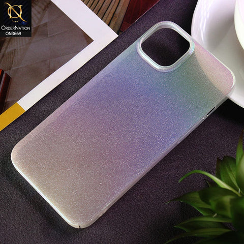 iPhone 13 Cover  - White - Rainbow Dew Drops Ultra Thin Semi Transparent Back Hard Shell Case