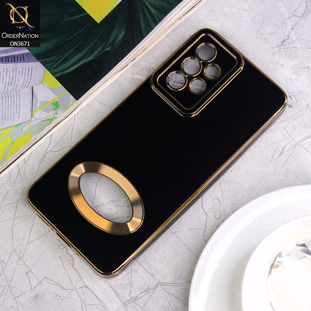 Samsung Galaxy A33 5G Cover - Black - All New Electroplating Borders With Logo Hole Protective Soft Silicon Case
