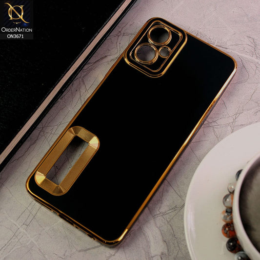Tecno Camon 19 Neo Cover - Black - All New Electroplating Borders With Logo Hole Protective Soft Silicon Case