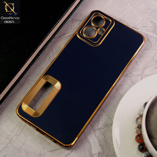 Tecno Camon 19 Neo Cover - Blue - All New Electroplating Borders With Logo Hole Protective Soft Silicon Case