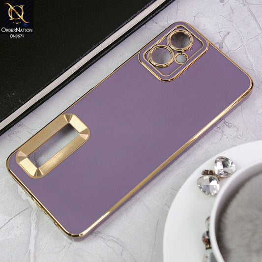 Tecno Camon 19 Neo Cover - Mauve -All New Electroplating Borders With Logo Hole Protective Soft Silicon Case
