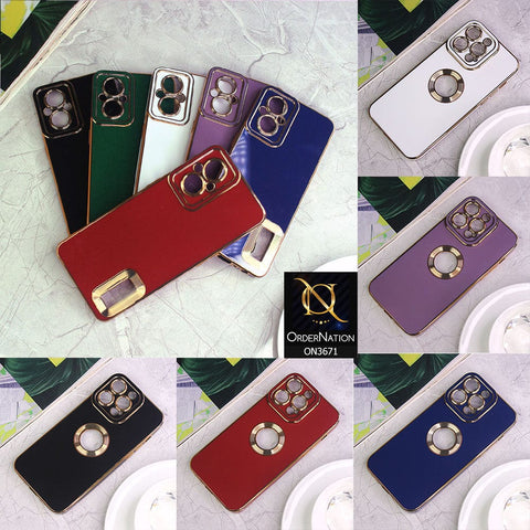 Vivo Y35 4G Cover - Mauve -All New Electroplating Borders With Logo Hole Protective Soft Silicon Case