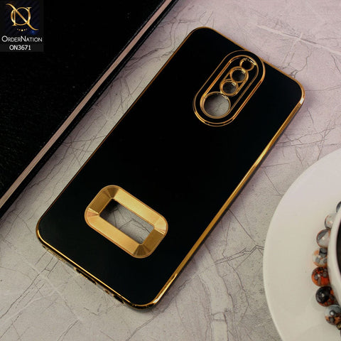 Huawei Mate 10 Lite Cover - Black - All New Electroplating Borders With Logo Hole Protective Soft Silicon Case