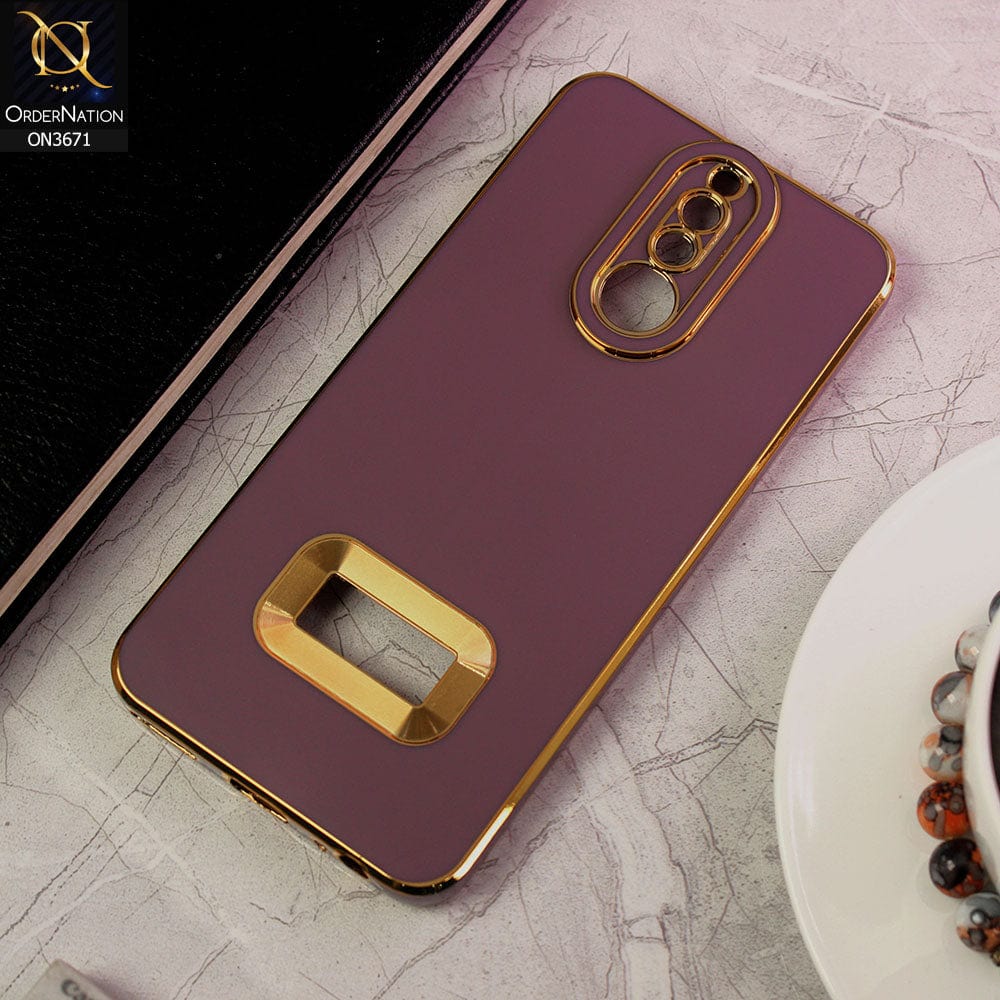 Huawei Mate 10 Lite Cover - Mauve - All New Electroplating Borders With Logo Hole Protective Soft Silicon Case