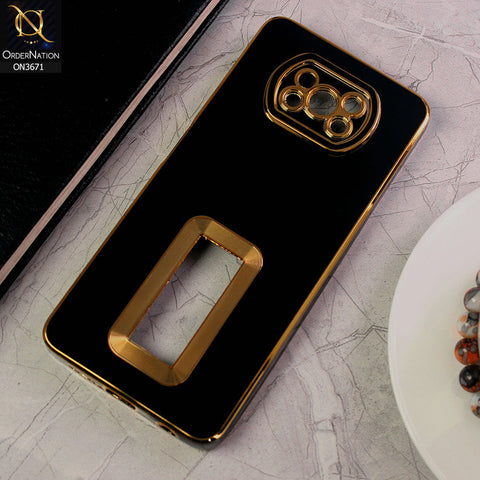 Xiaomi Poco X3 Pro Cover - Black - All New Electroplating Borders With Logo Hole Protective Soft Silicon Case