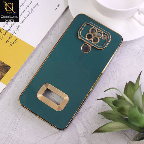 Xiaomi Redmi Note 9 Cover - Green - All New Electroplating Borders With Logo Hole Protective Soft Silicon Case