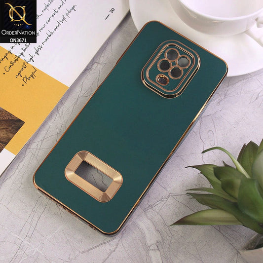 Xiaomi Poco M2 Pro Cover - Green - All New Electroplating Borders With Logo Hole Protective Soft Silicon Case