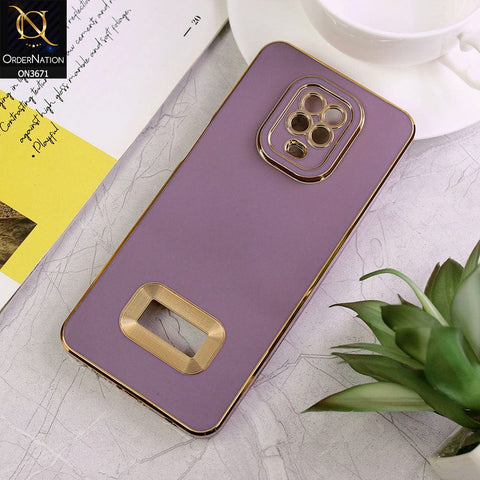 Xiaomi Poco M2 Pro Cover - Mauve - All New Electroplating Borders With Logo Hole Protective Soft Silicon Case