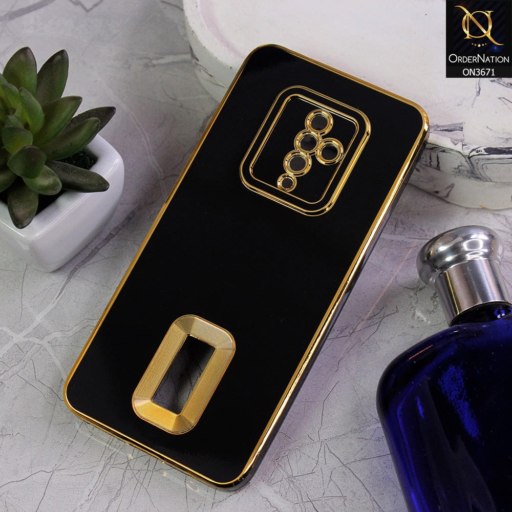 Vivo Y51 (2020 September) Cover - Black - All New Electroplating Borders With Logo Hole Protective Soft Silicon Case