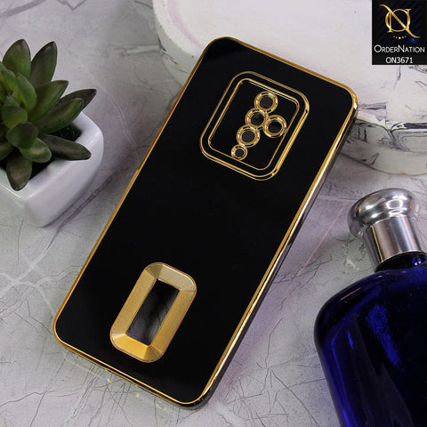 Vivo Y51 (2020 September) Cover - Black - All New Electroplating Borders With Logo Hole Protective Soft Silicon Case