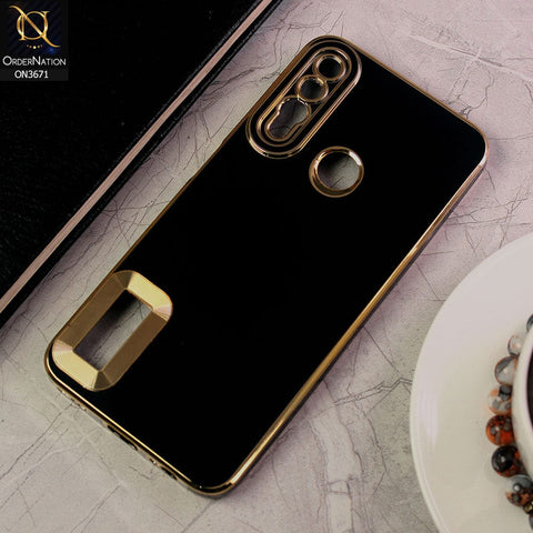 Huawei Y9 Prime 2019 Cover - Black - All New Electroplating Borders With Logo Hole Protective Soft Silicon Case