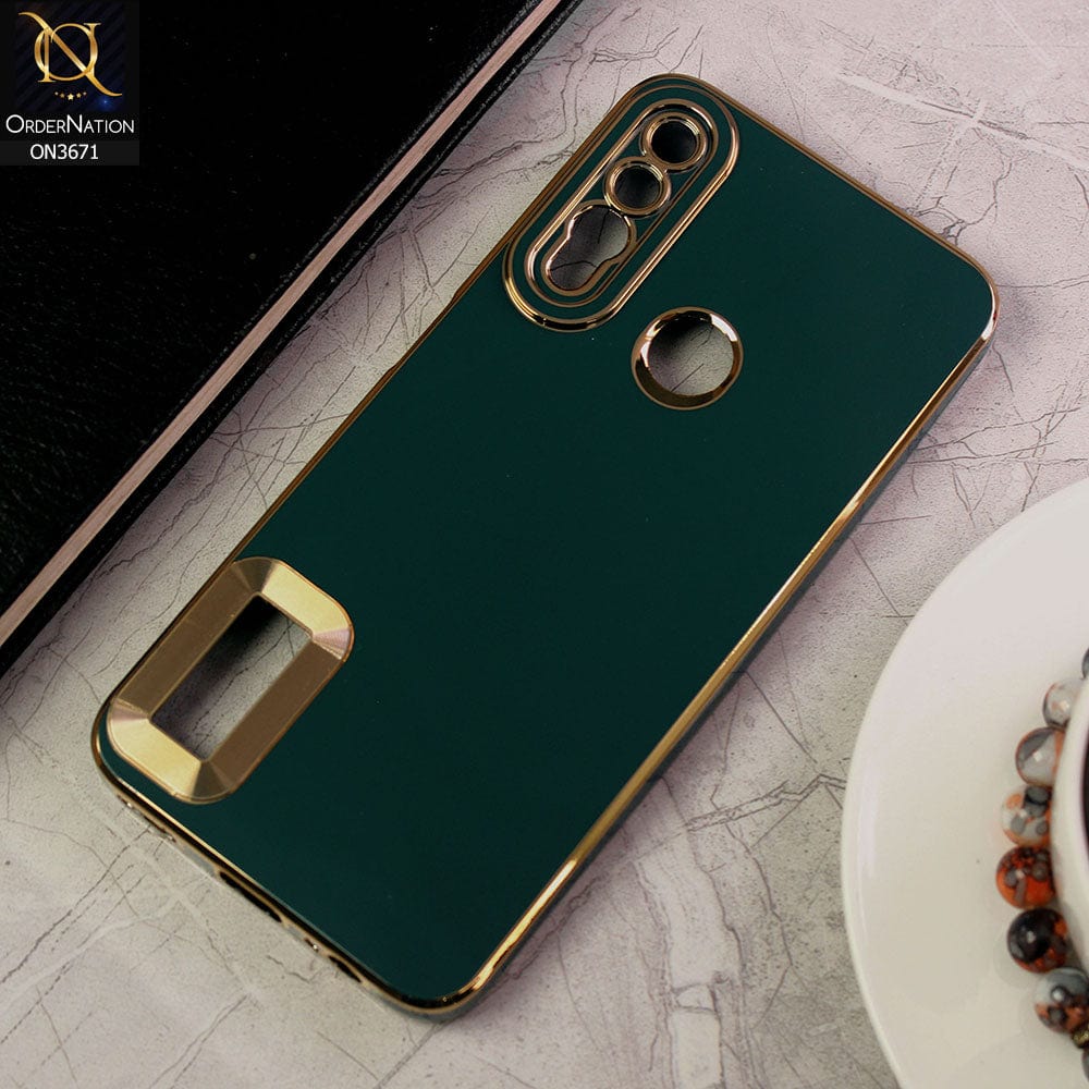 Honor 9X Cover - Green - All New Electroplating Borders With Logo Hole Protective Soft Silicon Case