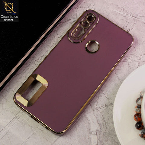 Honor 9X Cover - Mauve - All New Electroplating Borders With Logo Hole Protective Soft Silicon Case