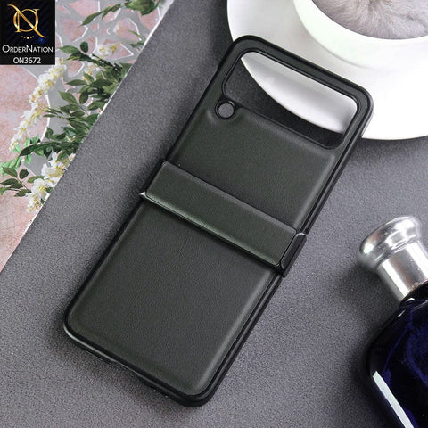 Samsung Galaxy Z Flip 4 5G Cover  - Sea Weed - New Hybrid Style Leather Shockproof Hard Shell Protective Case