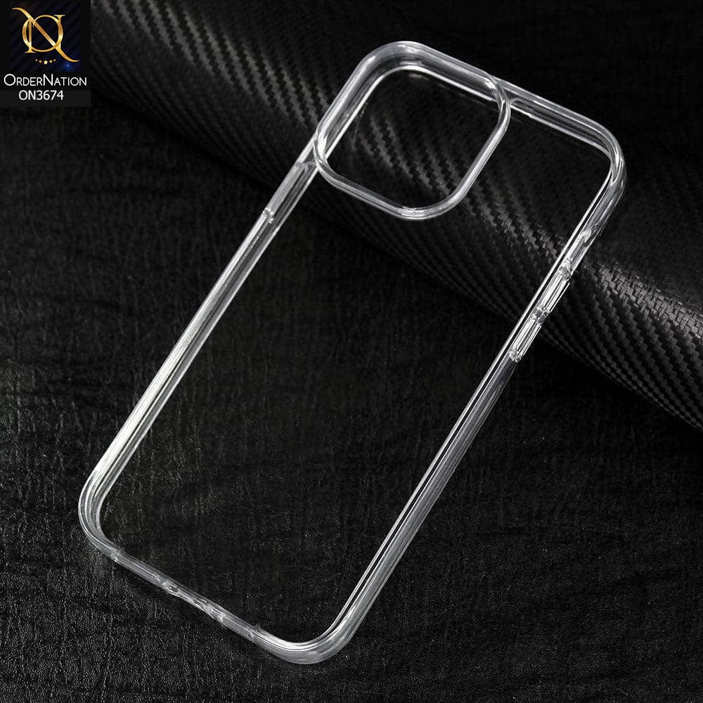 iPhone 14 Pro Cover - Transparent -  Premium Quality No Yellowing Drop Tested Tpu+Pc Clear Soft Edges