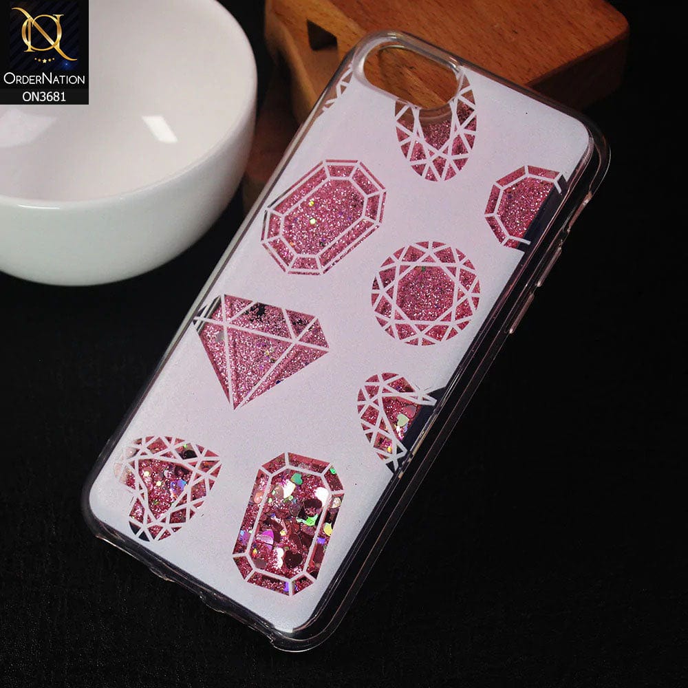 iPhone SE 2022 Cover - Design 2 - New protective Glitter Case Round Soft Borders case