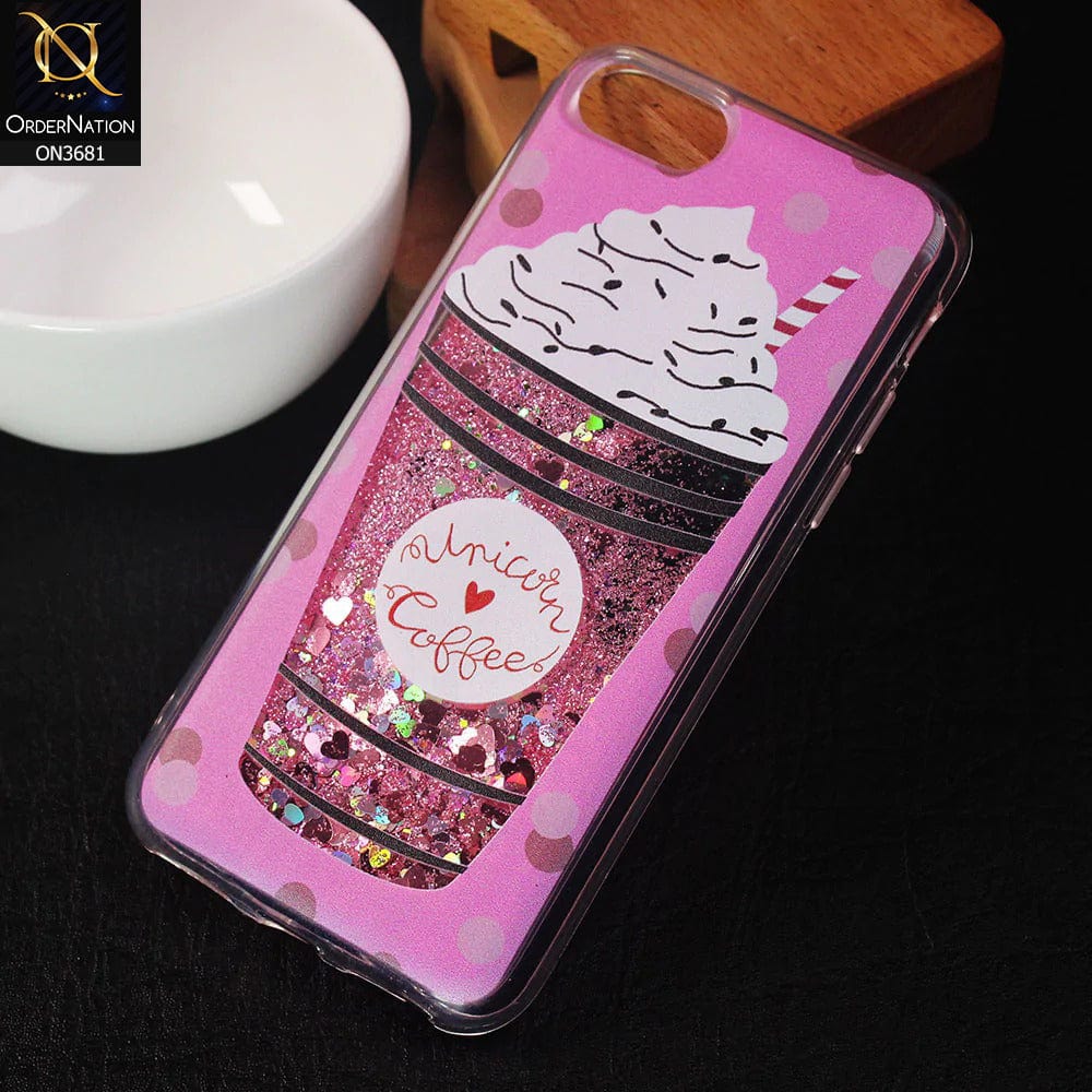 iPhone 8 / 7 Cover - Design 3 - New protective Glitter Case Round Soft Borders case