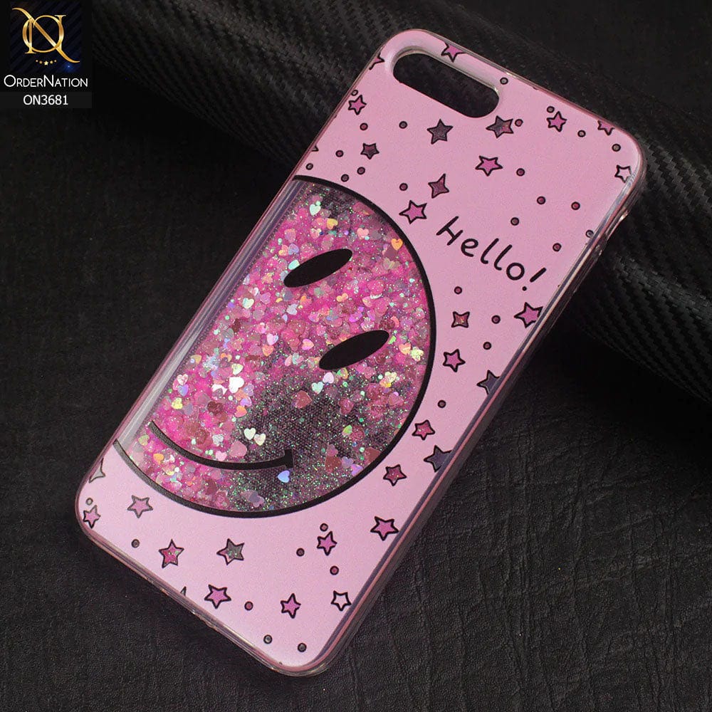 iPhone 8 / 7 Cover - Design 4 - New protective Glitter Case Round Soft Borders case