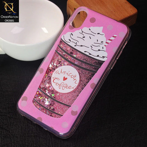 iPhone XR Cover - Design 3 - New protective Glitter Case Round Soft Borders case