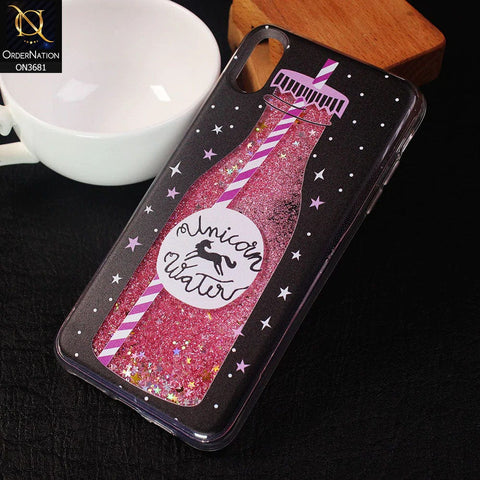 iPhone XS Max Cover - Design 1 - New protective Glitter Case Round Soft Borders case