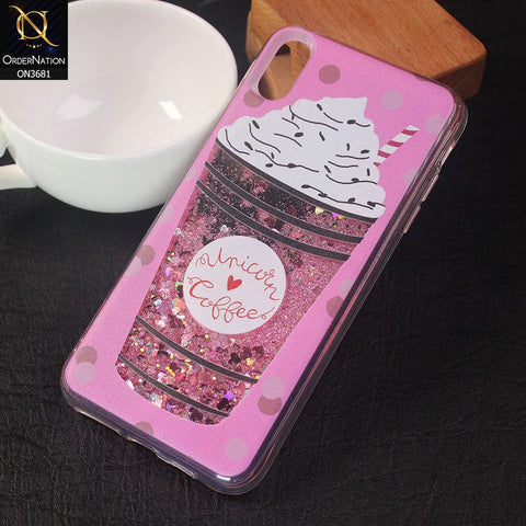 iPhone XS Max Cover - Design 3 - New protective Glitter Case Round Soft Borders case