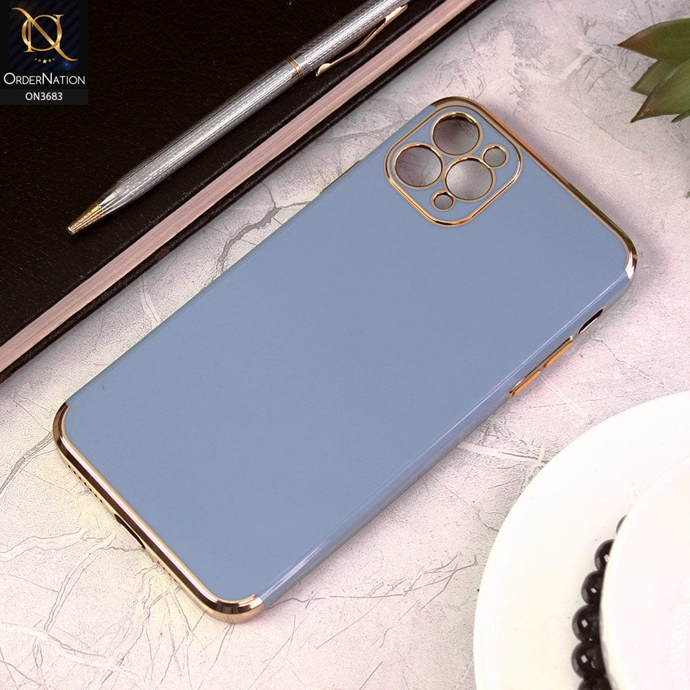 iPhone 11 Pro Max Cover - Gray - Electroplated Shiny Borders Soft Silicon Camera Protection Case