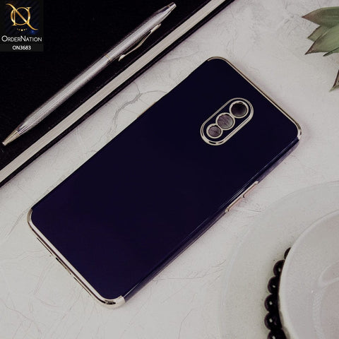 OnePlus 7 Cover - Blue - Electroplated Shiny Borders Soft Silicon Camera Protection Case