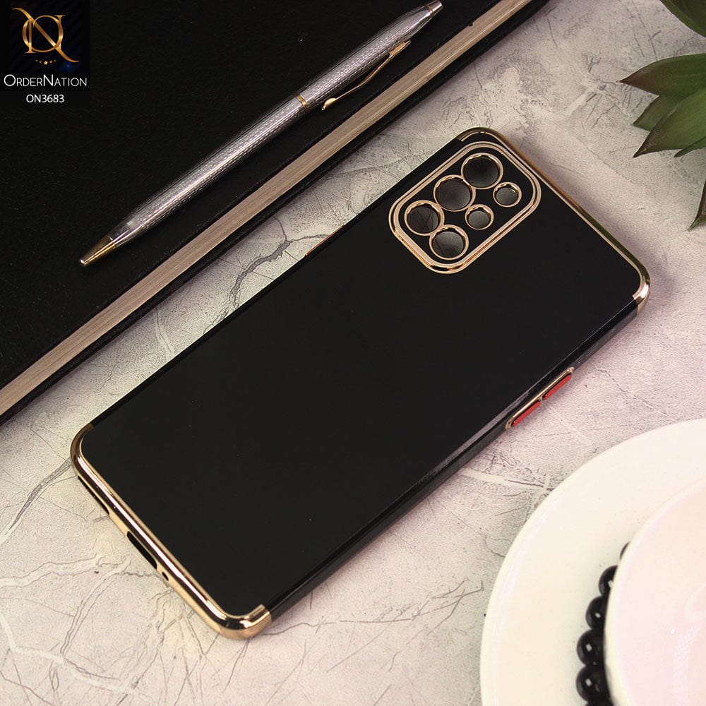 OnePlus 8T Cover - Black - Electroplated Shiny Borders Soft Silicon Camera Protection Case