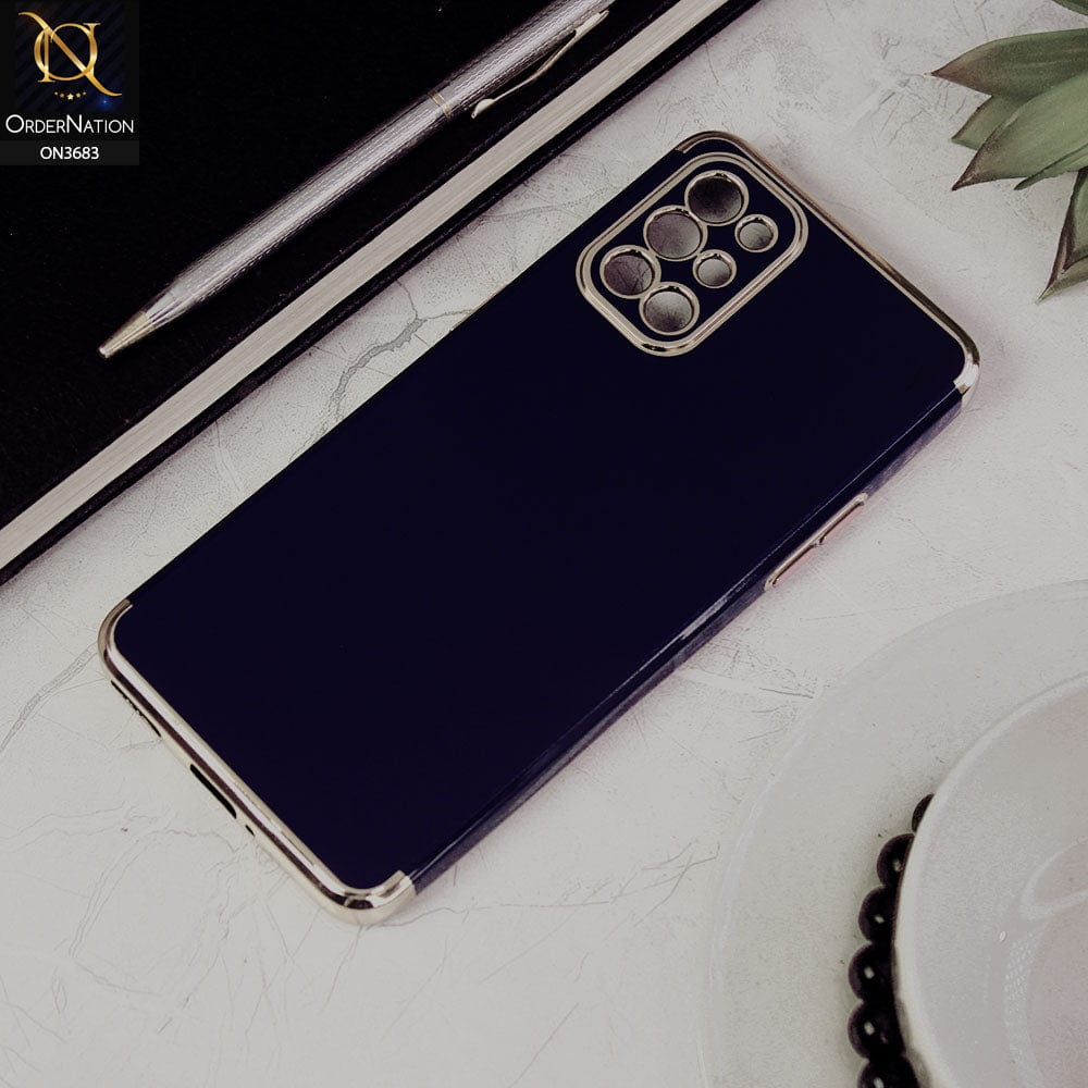OnePlus 8T Cover - Blue - Electroplated Shiny Borders Soft Silicon Camera Protection Case