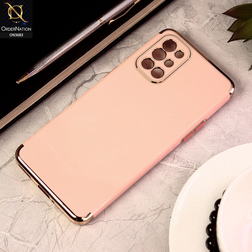 OnePlus 8T Cover - Pink - Electroplated Shiny Borders Soft Silicon Camera Protection Case
