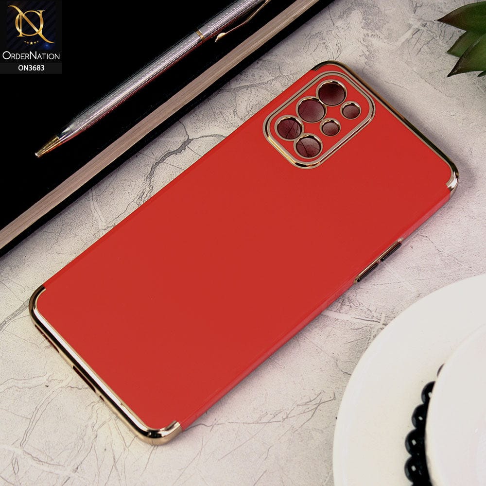 OnePlus 8T Cover - Red - Electroplated Shiny Borders Soft Silicon Camera Protection Case